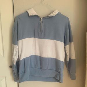 Striped half-zip sweatshirt